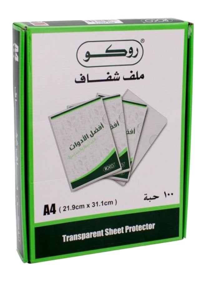 ROCO - A4 Topload Opening Sheet Protector Card White - Image 1