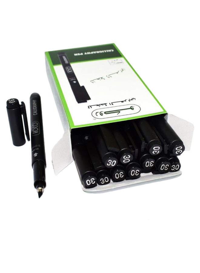 ROCO 12-Piece Calligraphy Pen Set Black - Image 1