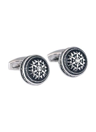 Rhinestone Engraved Cufflinks Set - v1570712788/N30721307A_1