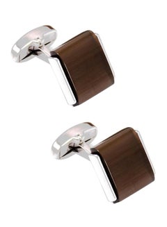 Rhodium Plated Alloy Cufflinks