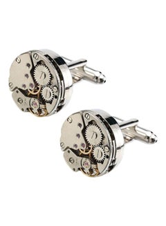 Silver 109 Machine Shaped Cufflinks