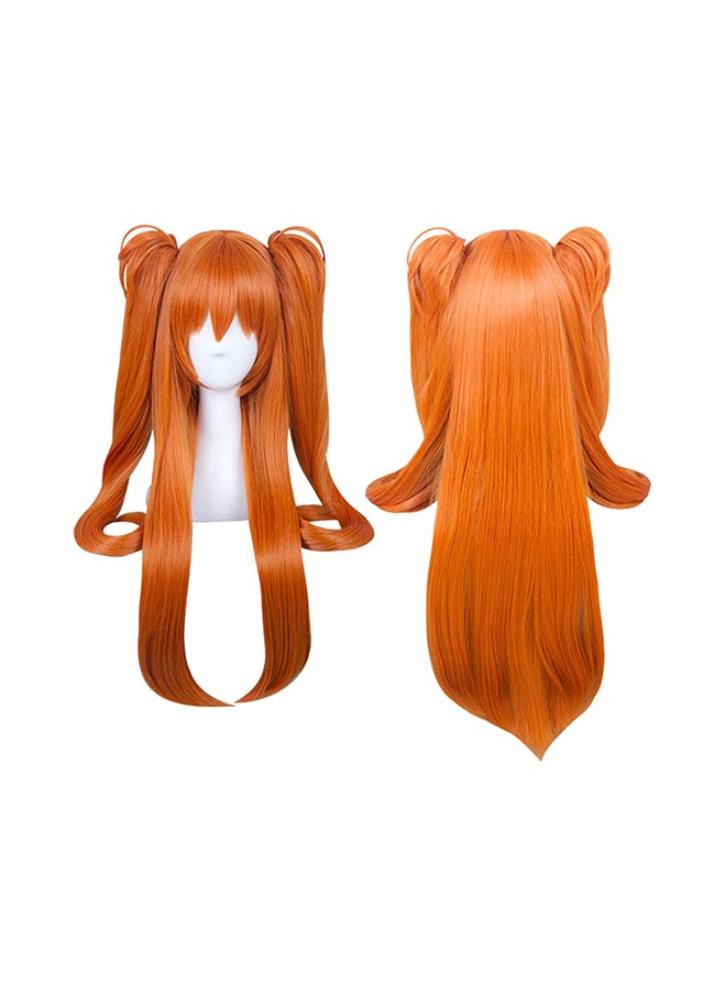 شينج وانج كوين شعر مستعار تنكّري طويل بنمط شخصيات الأنمي برتقالي - Image 1