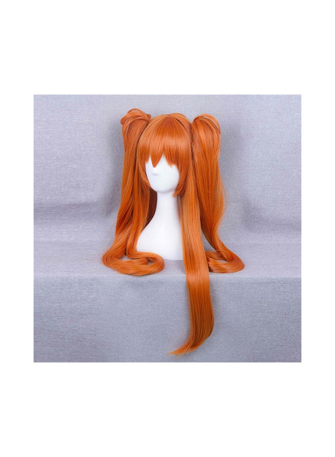 شينج وانج كوين شعر مستعار تنكّري طويل بنمط شخصيات الأنمي برتقالي - Image 3