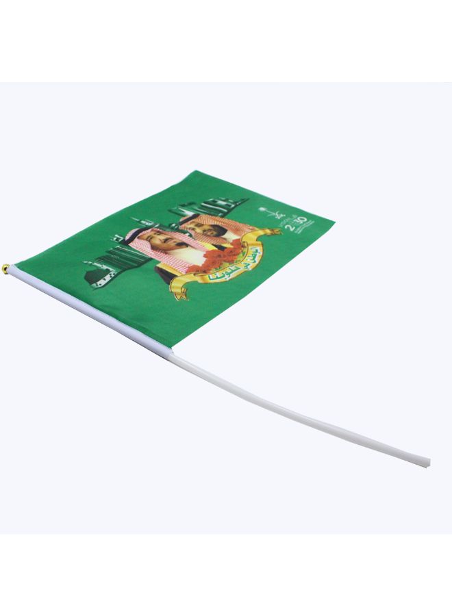12-Piece Nylon Fabric National Day Flag Green/White 20 x 14cm - Image 4