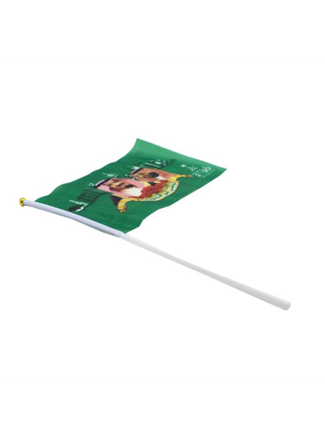 12-Piece Nylon Fabric National Day Flag Green/White 20 x 14cm - Image 2