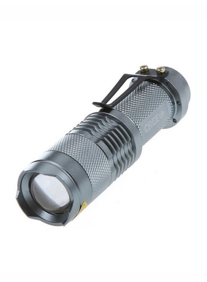 Mini LED Zoomable Flashlight Grey 10 x 10 x 10cm - Image 1