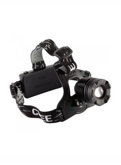 Generic LED Rechargeable Head Flashlight Black 11 x 11 x 11centimeter 