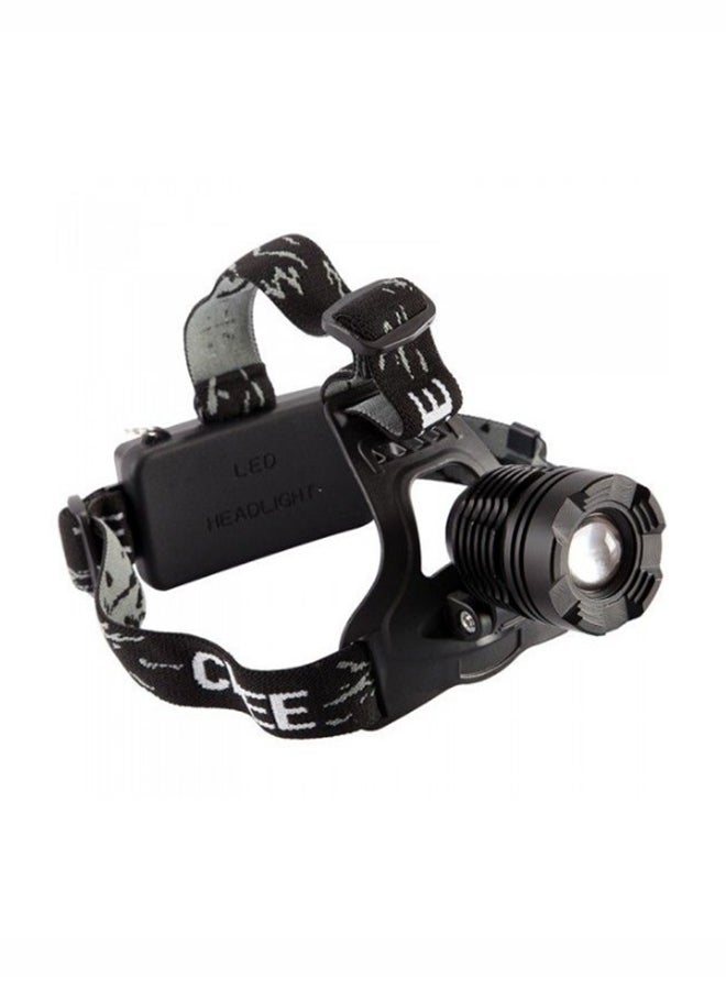 LED Rechargeable Head Flashlight Black 11 x 11 x 11cm