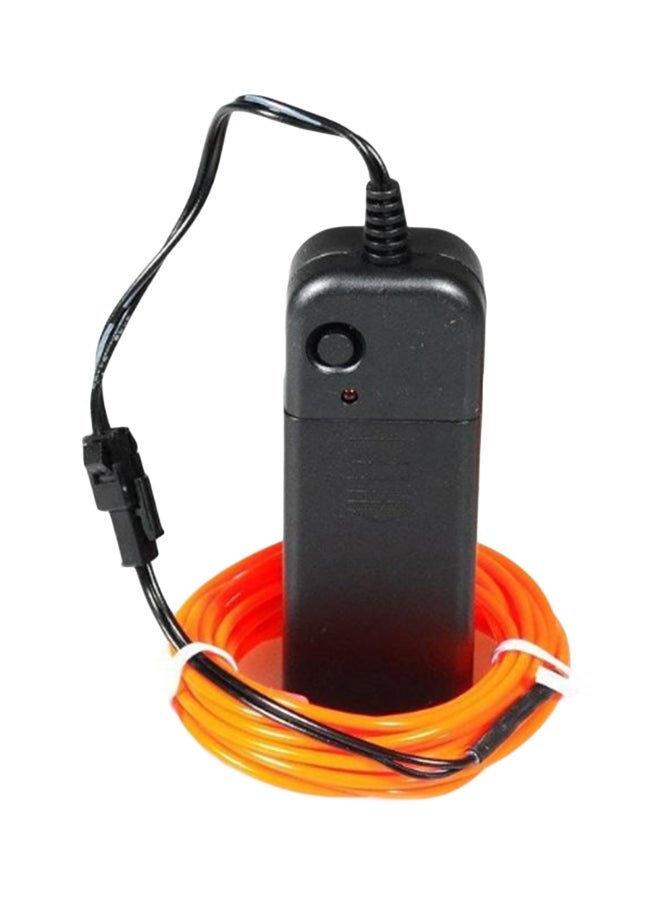 Flexible Neon Light Wire Rope Tube With Controller Orange/Black 0 x 3meter 