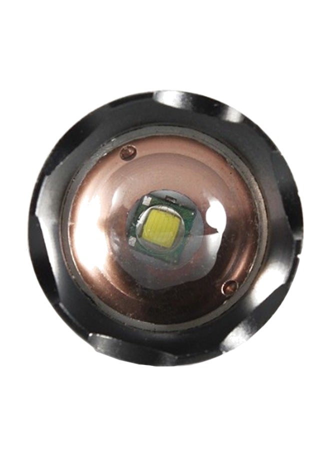 Portable Zoomable LED Flashlight Black 19 x 10 x 13cm - Image 2