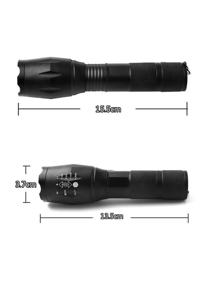 Portable Zoomable LED Flashlight Black 19 x 10 x 13cm - Image 3