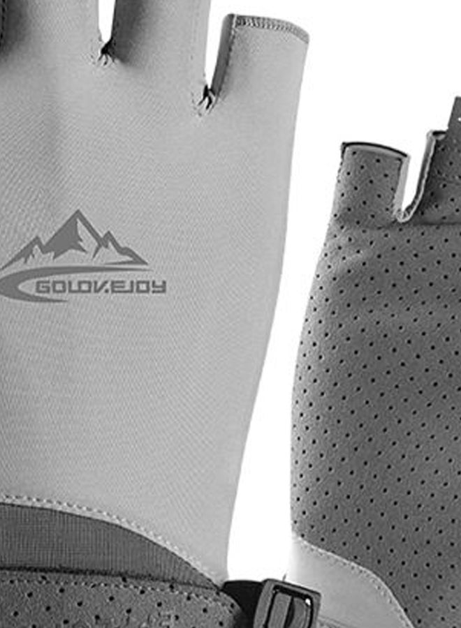 Generic Pair Of Protective Half Finger Golf Glove L - Image 2