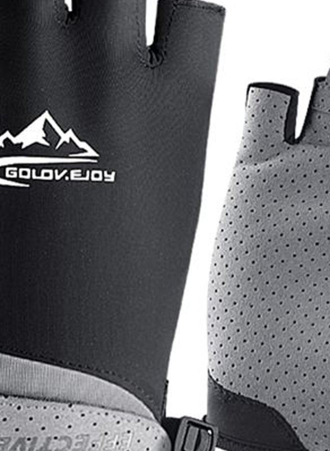 Generic Pair Of Protective Half Finger Golf Glove L - Image 2