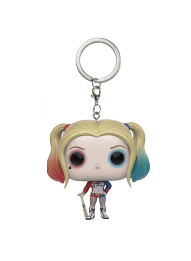 Funko Harleen Quinzel Shaped Keychain Yellow/Beige/Black - Image 1