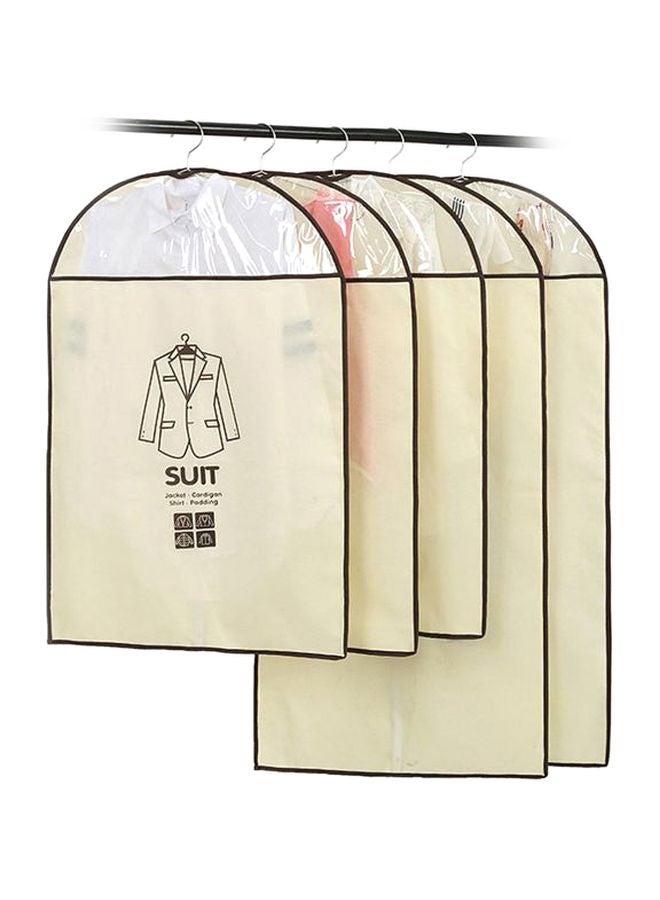 5-Piece Garment Bag Set Beige/Black