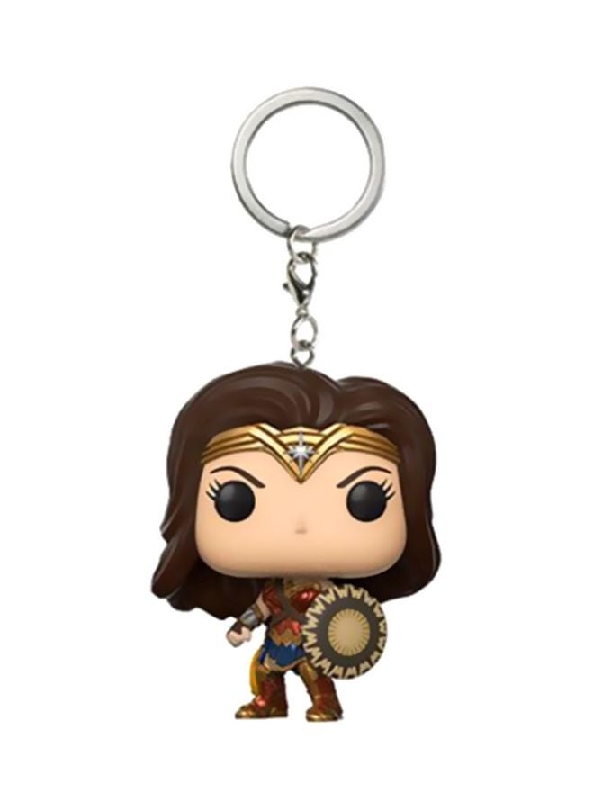 FUNKO POP Wonder Woman Pendant Keychain Brown/Beige/Silver  - Image 1