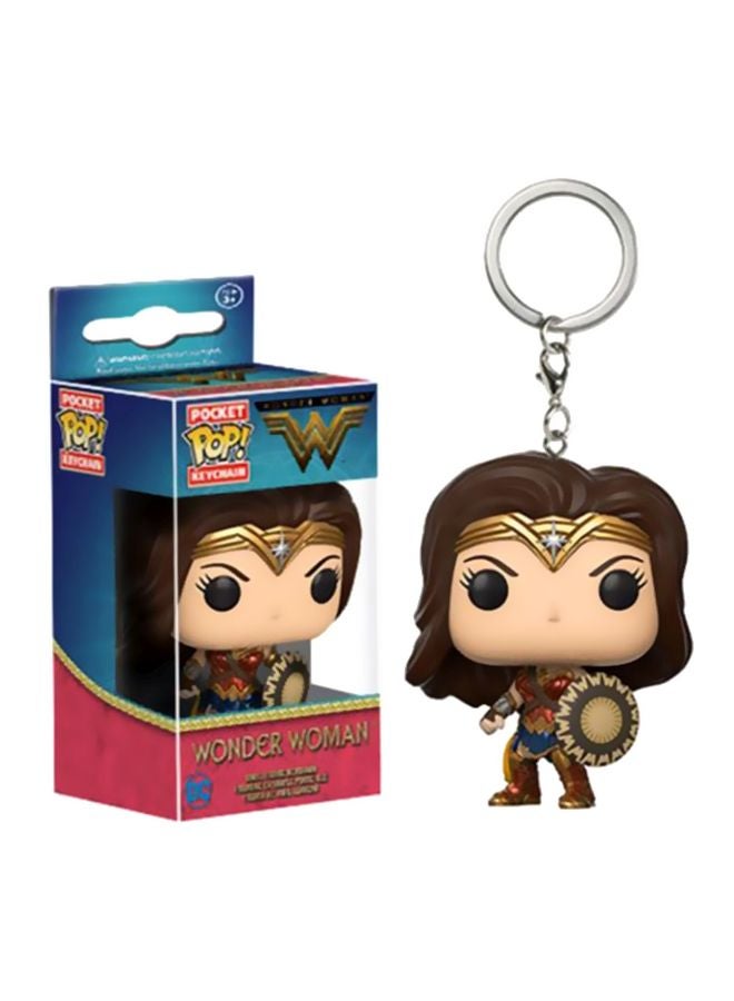 FUNKO POP Wonder Woman Pendant Keychain Brown/Beige/Silver  - Image 2