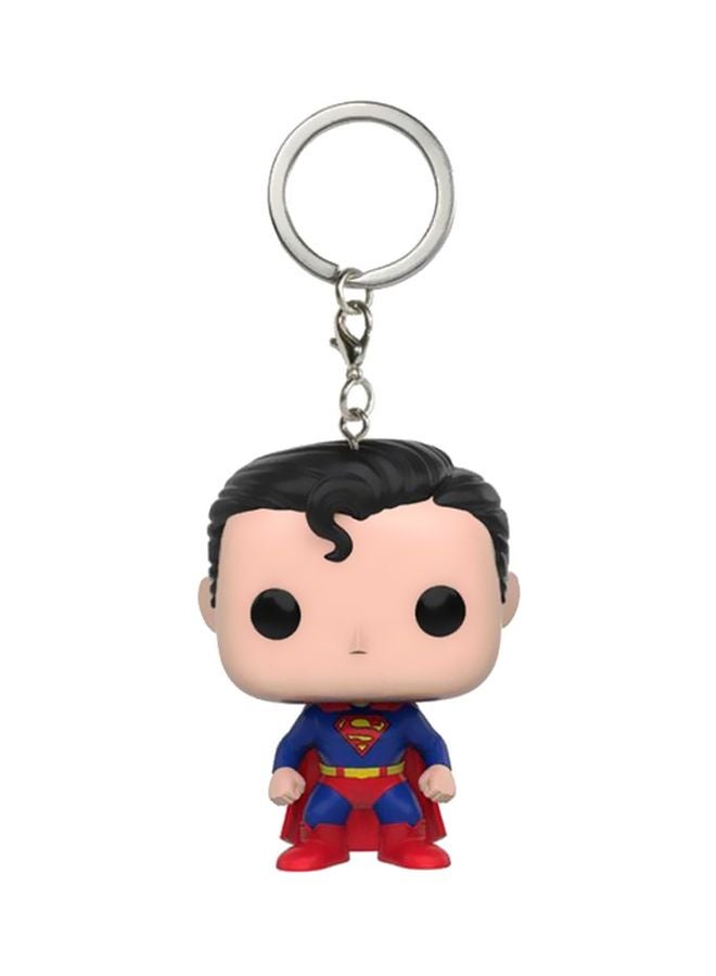 FUNKO POP Justice League Superman Model Keychain Beige/Blue/Black  - Image 1
