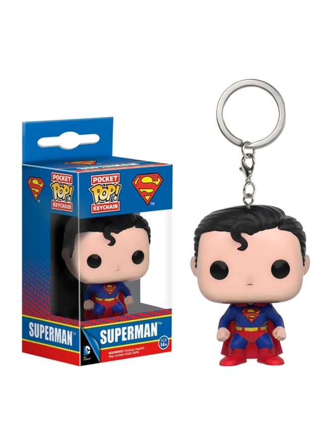 FUNKO POP Justice League Superman Model Keychain Beige/Blue/Black  - Image 2