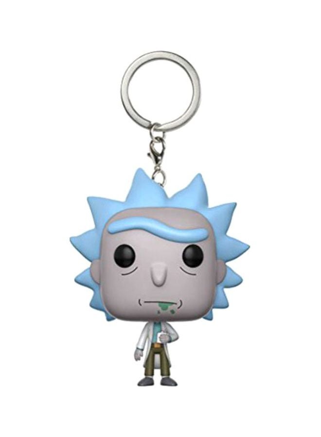 FUNKO POP Rick And Morty Pendant Key Ring Grey/Blue/White  - Image 2
