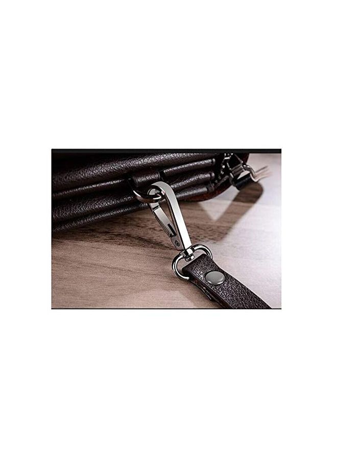 OULUBOLO Multifunctional Leather Wallet With Strap Black  - Image 3