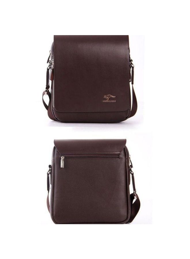 KANGAROO KINGDOM - Leather Crossbody Bag Brown - Image 1