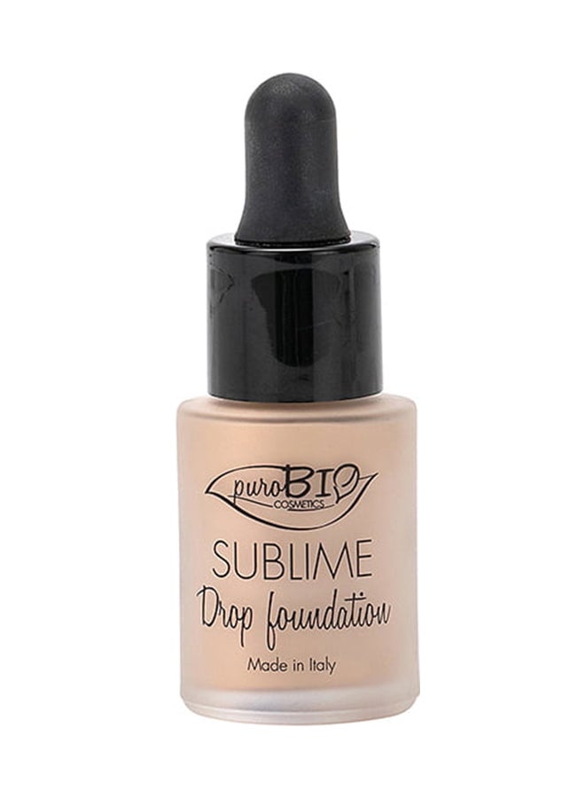 puroBIO Certified Organic Cosmetics - Sublime Drop Liquid Foundation Beige - Image 1