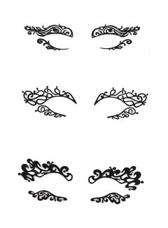 Suncolor Hair Reusable Eye Liner Sticker Black  - Image 1