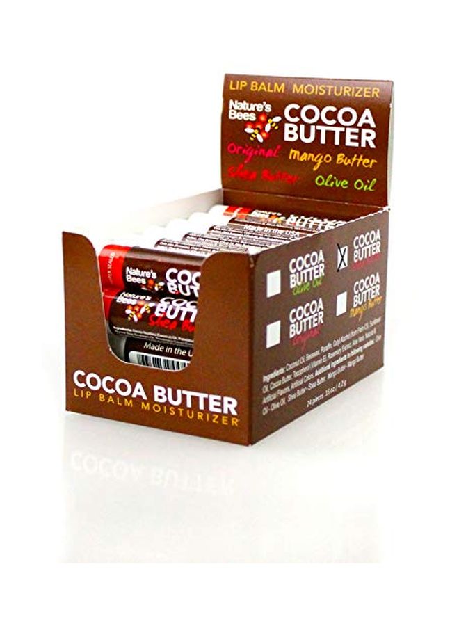Nature's Bees Pack Of 24 Cocoa Butter Lip Balm Moisturizer - Image 3