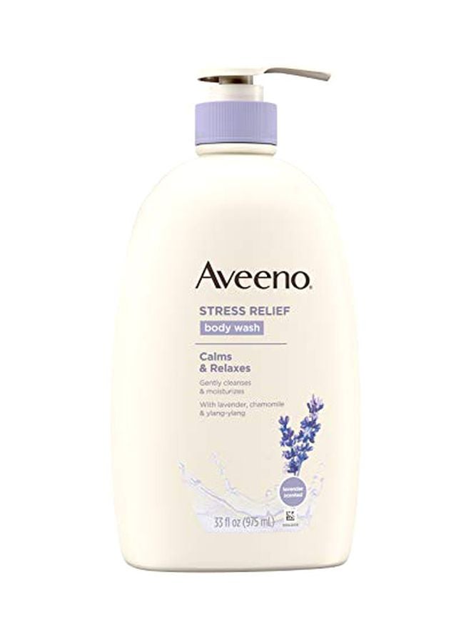 Aveeno Stress Relief Body Wash, Lavender Scent, 33 fl oz Packaging May Vary - Image 1