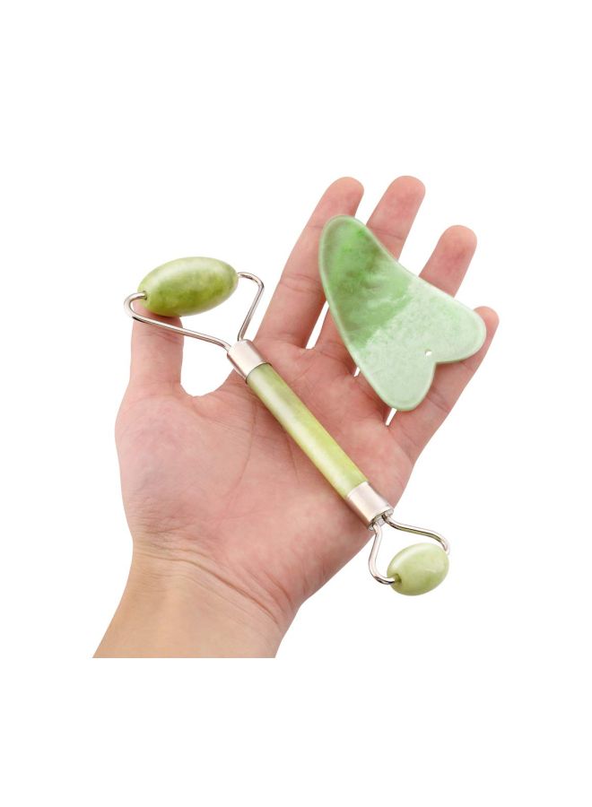 2-Piece Jade Roller With Gua Sha Set Green - v1570723230/N30625126A_2