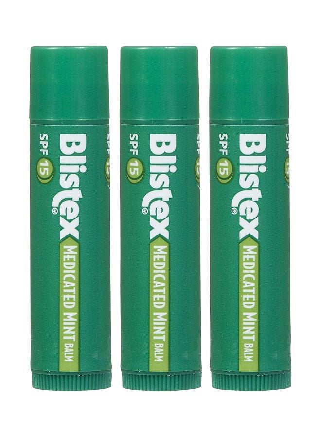 بليستكس مجموعة من مرطب الشفاه الطبي برائحة النعناع من 3 قطع