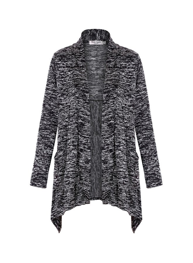 Generic - Stand Collar Open Front Pocket Coat Grey - Image 1