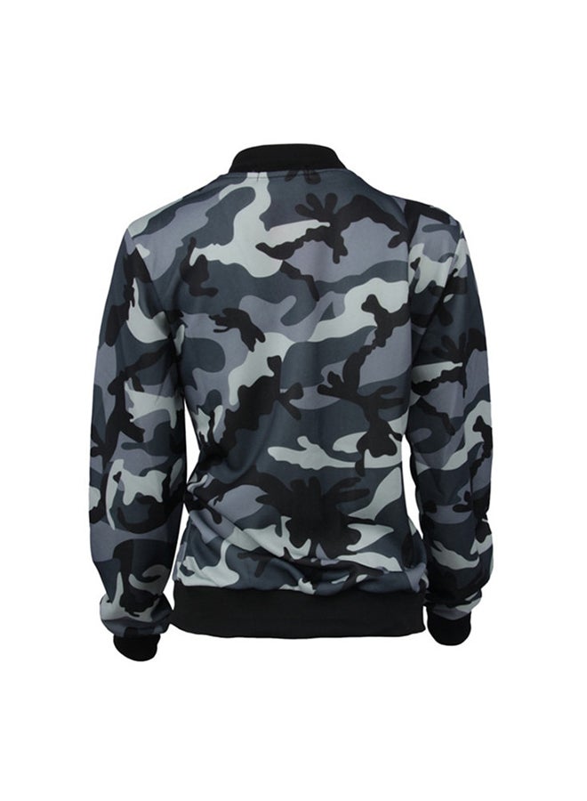 Camouflage Pattern Bomber Jacket Multicolour - Image 2