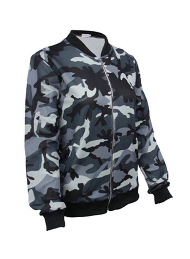 Camouflage Pattern Bomber Jacket Multicolour - Image 3