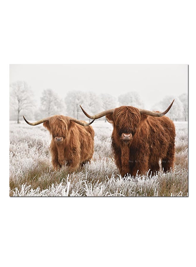 Modern Living Room Animal Pattern Decorative Wall Print Beige/Brown 35X50cm  - Image 1