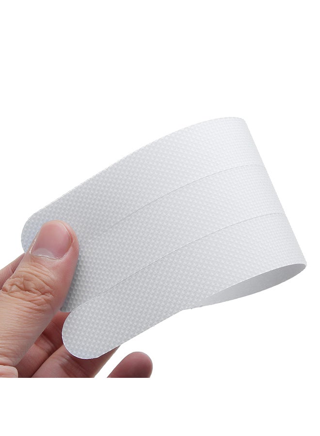 طقم مكون من بساط سلم مقاوم للانزلاق للحمام من 5 قطع أبيض One Size - Image 1