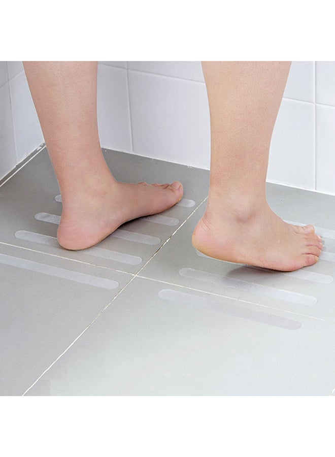 طقم مكون من بساط سلم مقاوم للانزلاق للحمام من 5 قطع أبيض One Size - Image 3