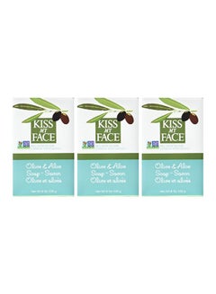 Kiss My face 3-Piece Pure Olive Oil And Aloe Vera Moisturizing Soap  - Image 2