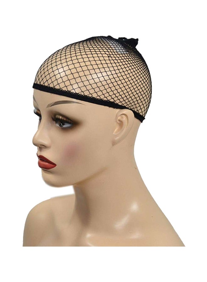 تشوب مول قبعة شعر مستعار شبكية ومرنة من النايلون أسود 2X1.02X0.98بوصة