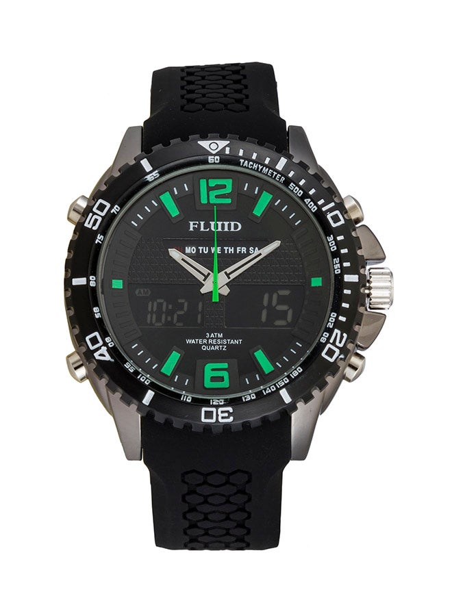 Fluid - Men's Resin Analog And Digital Wrist Watch FL-1124-GR - Image 1