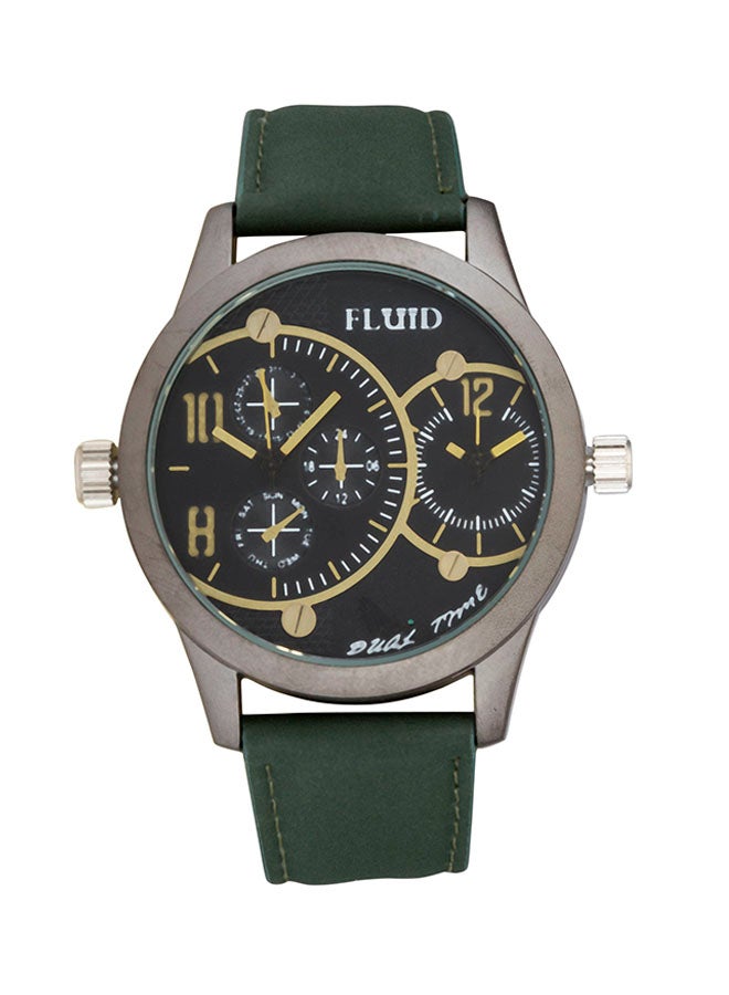 فلويد ساعة يد كرونوغراف بسوار من الراتنج طراز FL-1141-GR للرجال - Image 1