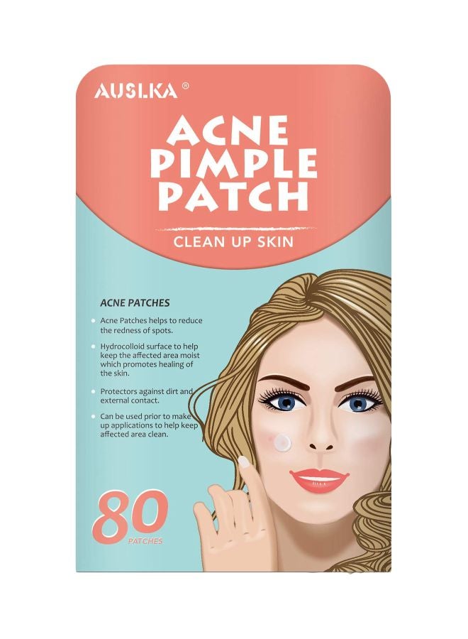 AUSLKA 80-Piece Acne Pimple Patch Set Clear 0.47inch  - Image 1