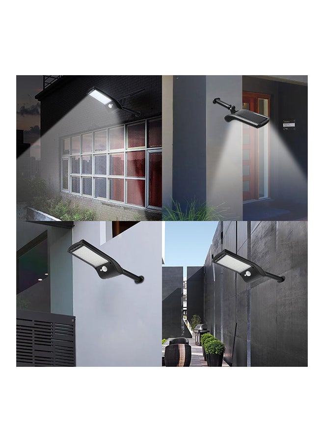 Generic - 48 LEDs Solar Powered Wall Light With Remote Control Black - Image 1