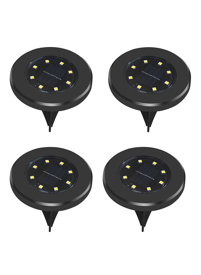 Generic 4-Piece Solar Buried Lamp Garden Light Set Black - Image 1