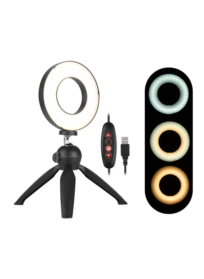 LED Ring Light Lamp Black - Image 1