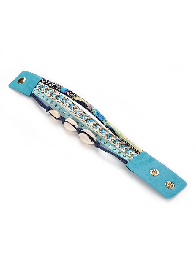 Sharpdo Seashell Pattern Magnetic Closure Multi-Layer Bracelet - Image 2