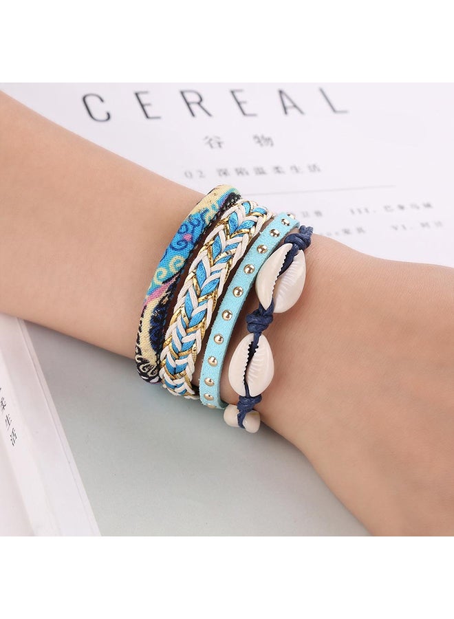 Sharpdo Seashell Pattern Magnetic Closure Multi-Layer Bracelet - Image 3
