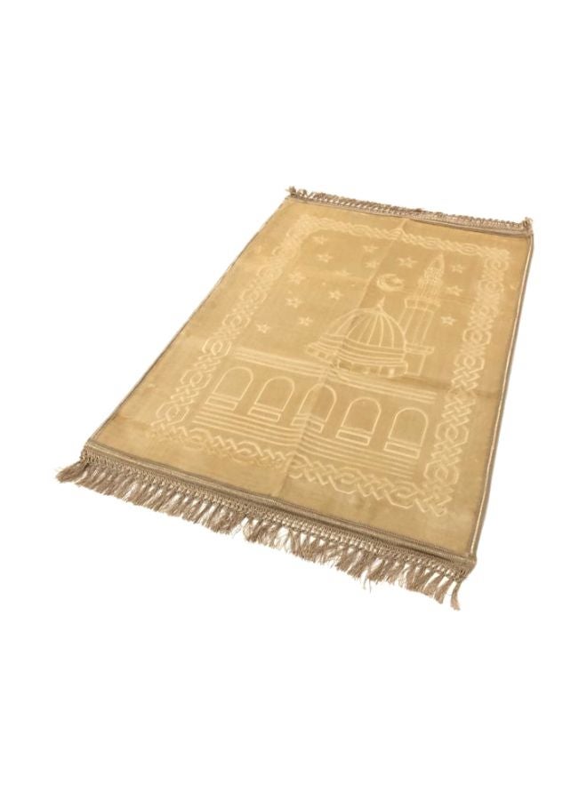 Rectangular Prayer Mat Beige/Red 80x120cm 