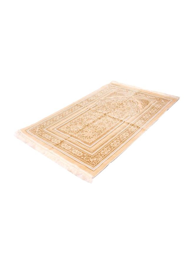 سجادة صلاة تركية مخملية أبيض/برتقالي 80x120سم